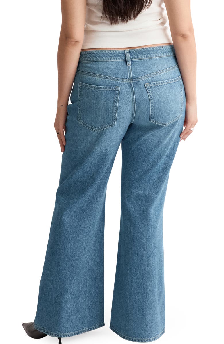 MANGO Mid Rise Flare Jeans, Alternate, color, Medium Blue