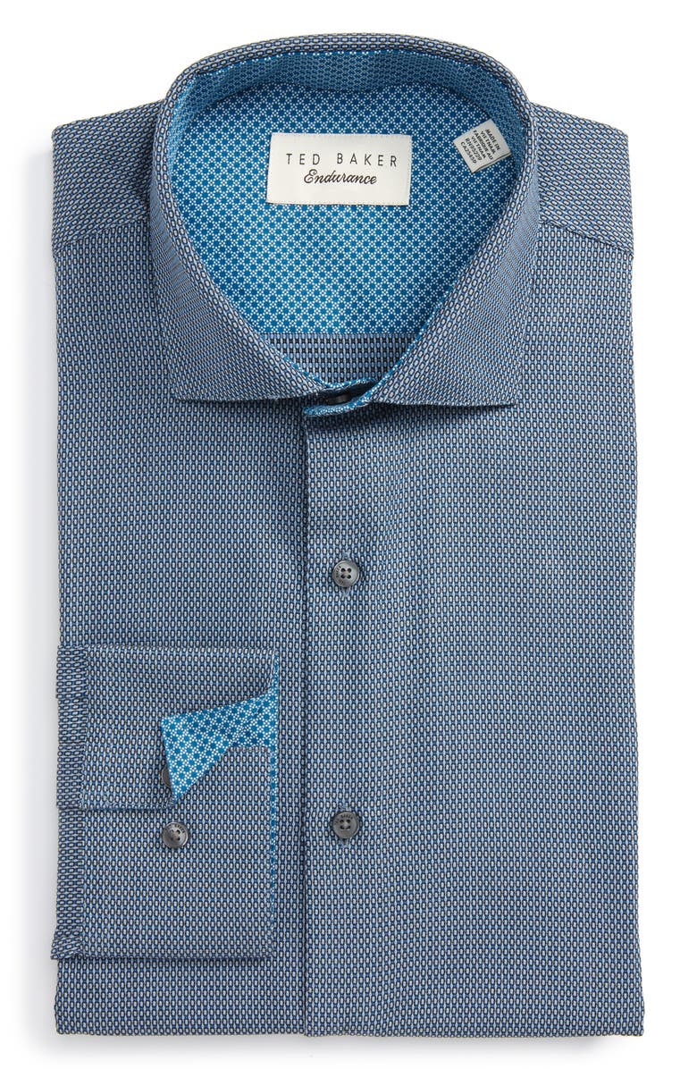 Ted Baker London Trim Fit Dress Shirt, Main, color, 