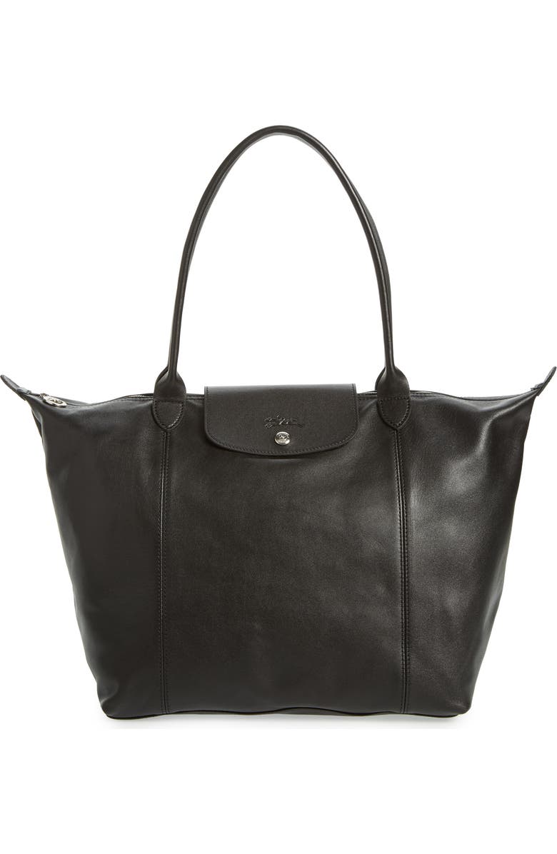 Longchamp Le Pliage Cuir Leather Tote, Main, color,