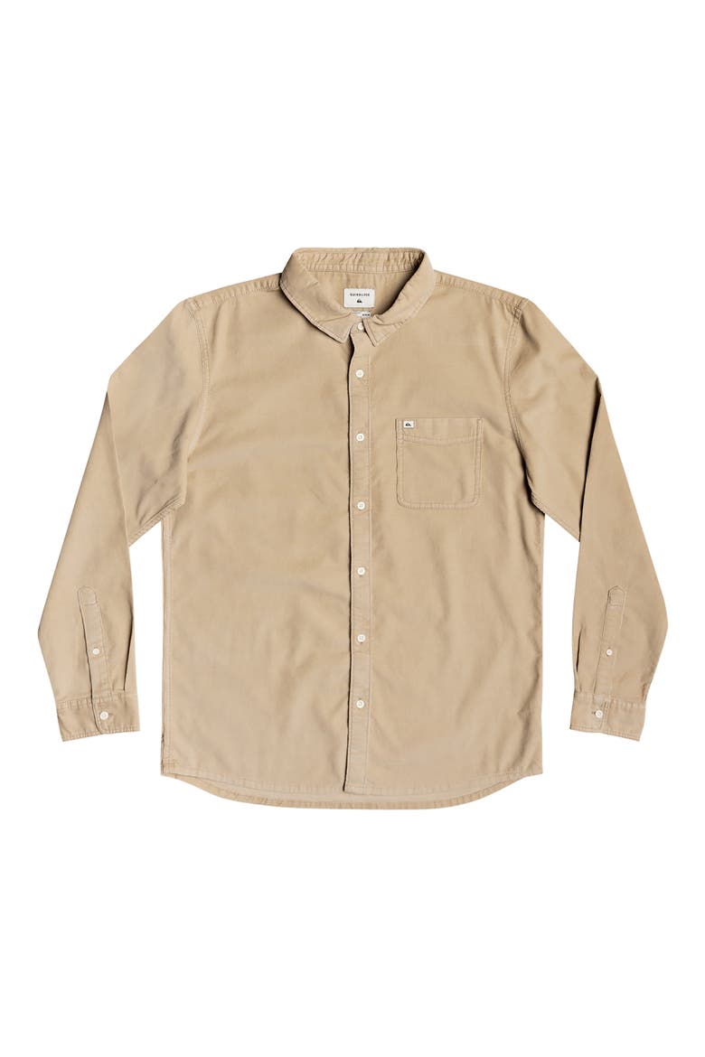 Smoke Trail Button-Up Corduroy Shirt, Alternate, color, INCENSE