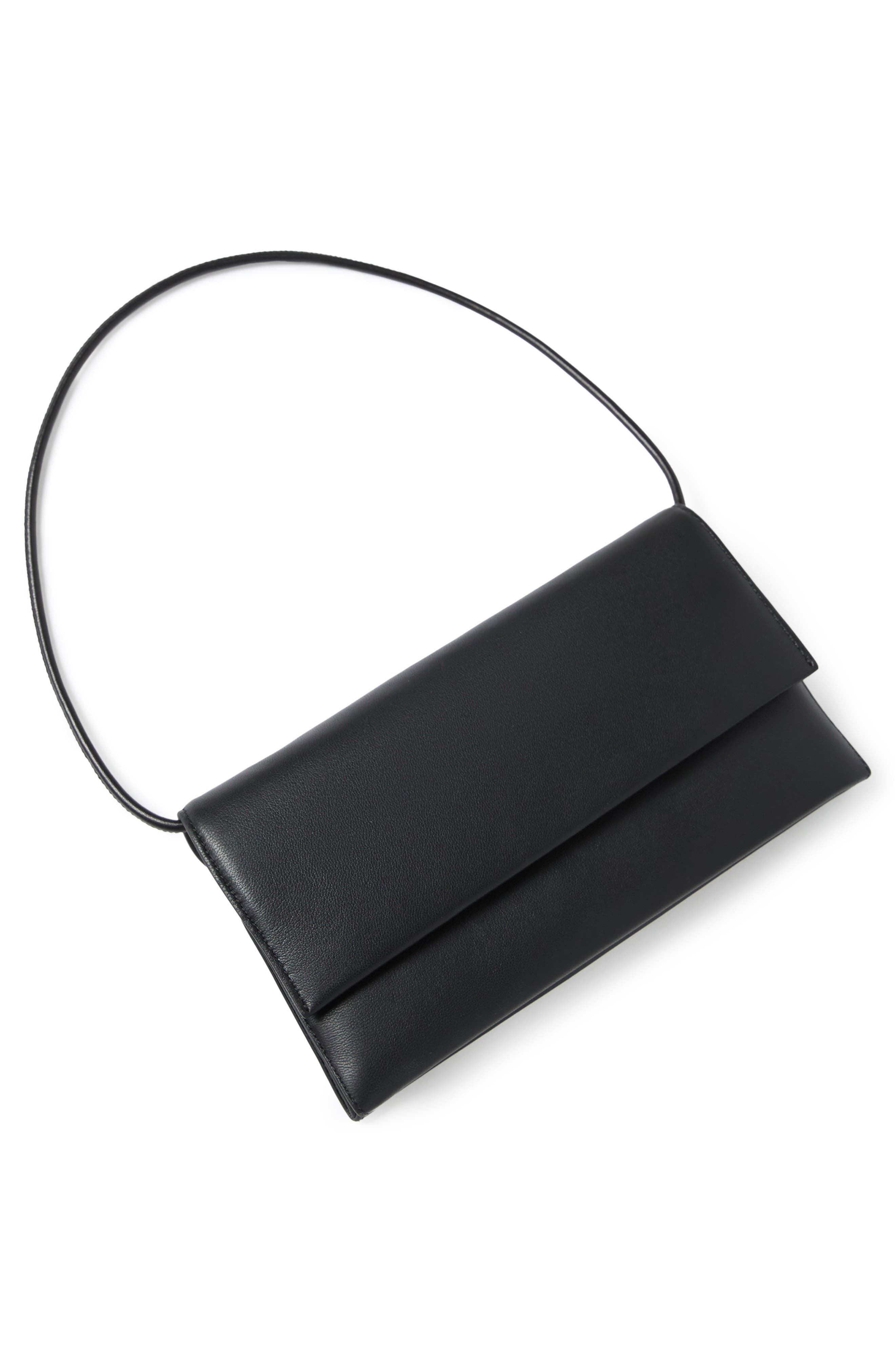 Loeffler Randall Charlee Flap Clutch, Alternate, color, Black
