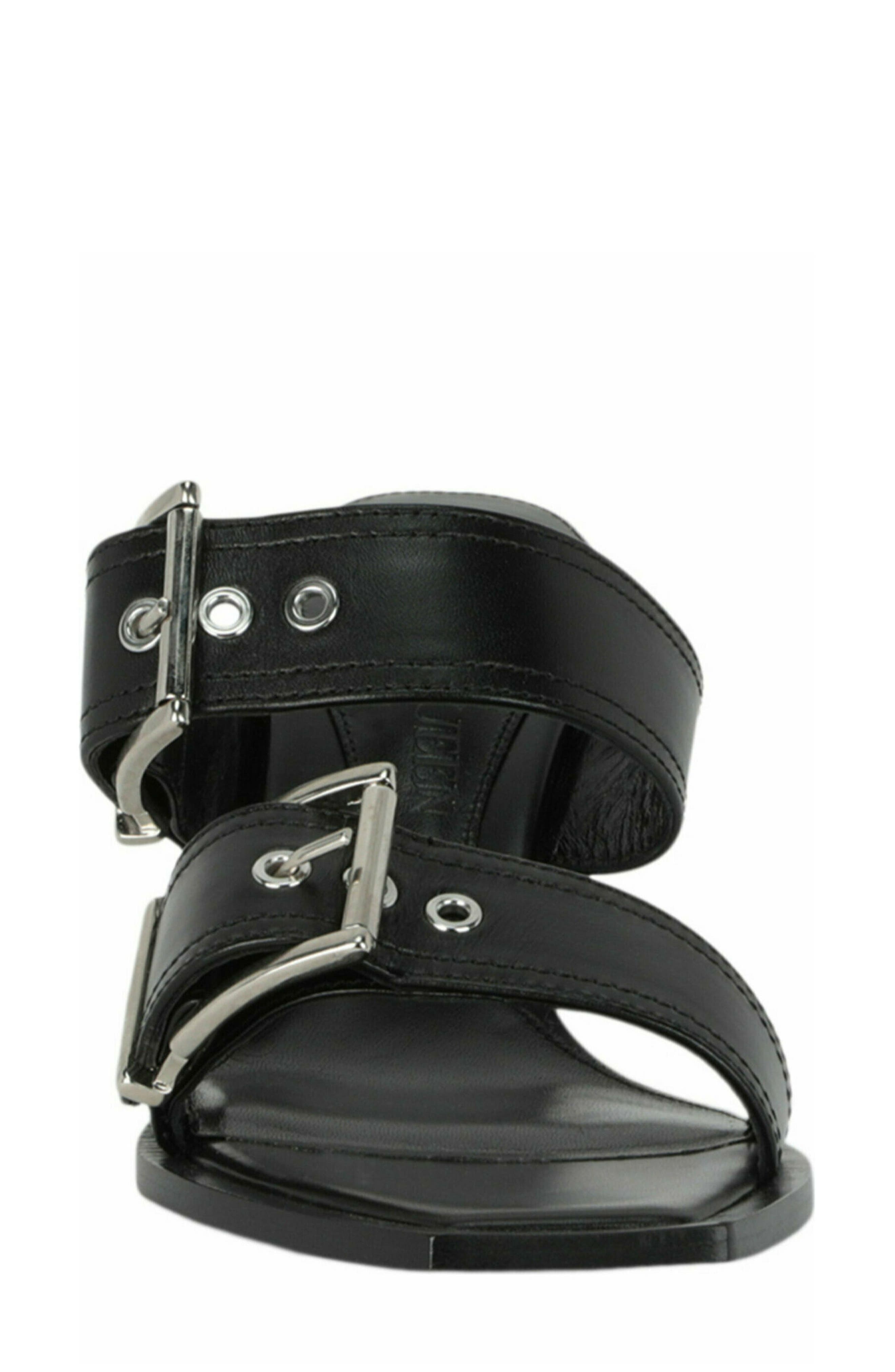 McQueen Punk Double Buckle Sandal, Alternate, color, 