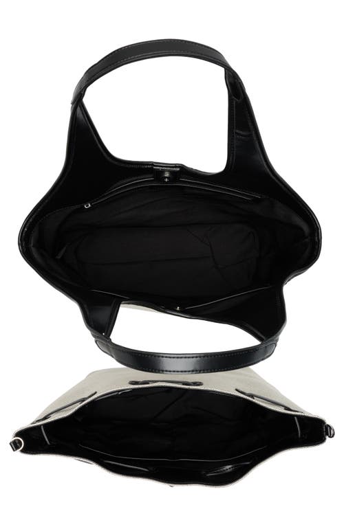 Tahari Riverside Tote & Shoulder Bag In Black And White