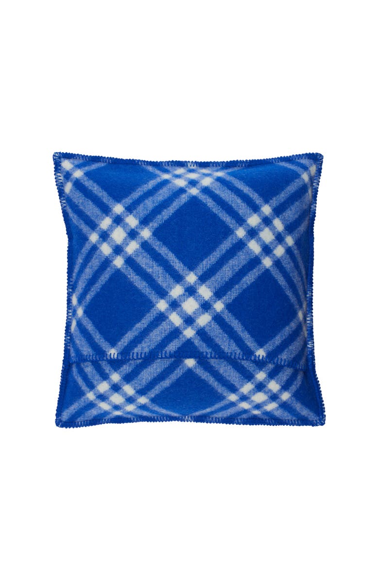 Burberry Check Wool Cushion, Alternate, color, Knight