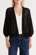 Nordstrom Open Stitch Front Cotton Cardigan
