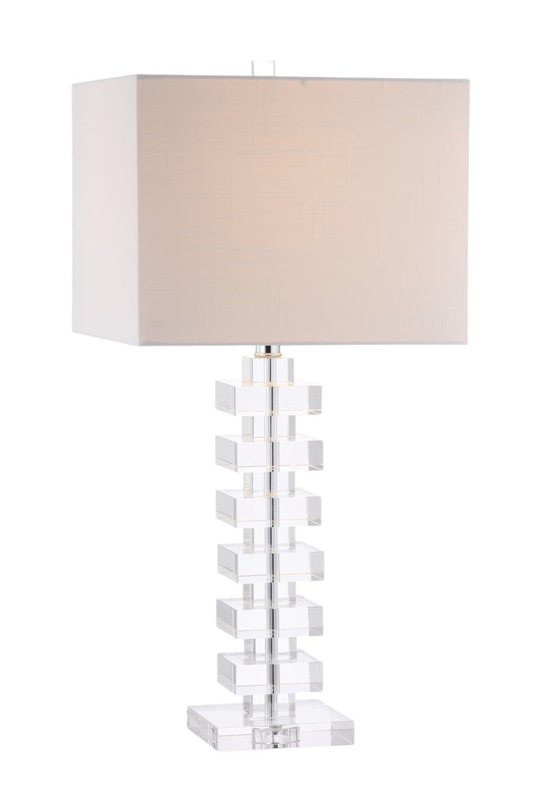 June 28" Crystal LED Table Lamp, Clear, Main, color, Clear