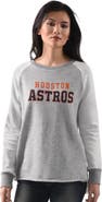 G-III 4HER BY CARL BANKS Women's G-III 4Her by Carl Banks Heather Gray Houston Astros Gridiron Raglan Pullover Sweatshirt