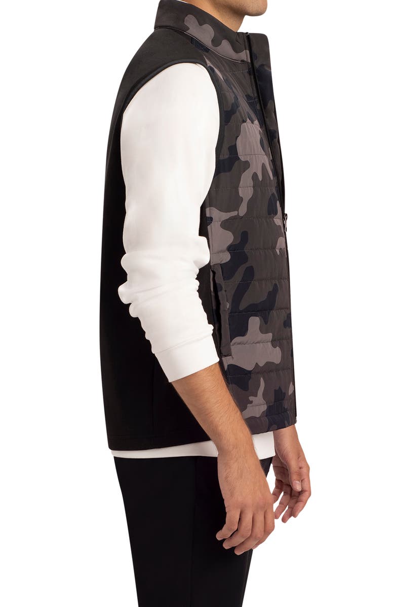 Bugatchi Camo Quilted Cotton Vest, Alternate, color, 