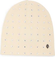 Kurt Geiger London Rhinestone Knit Beanie