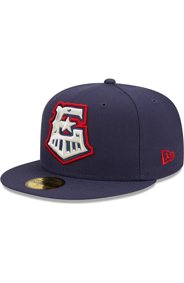 New Era Men's New Era Navy Round Rock Express Authentic Collection Team Home 59FIFTY Fitted Hat, Main, color, Navy