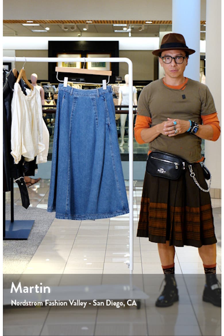 Circle Denim Midi Skirt video