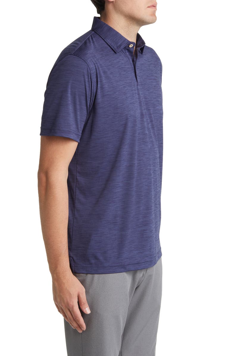 Peter Millar Featherweight Mélange Performance Polo, Alternate, color, Navy