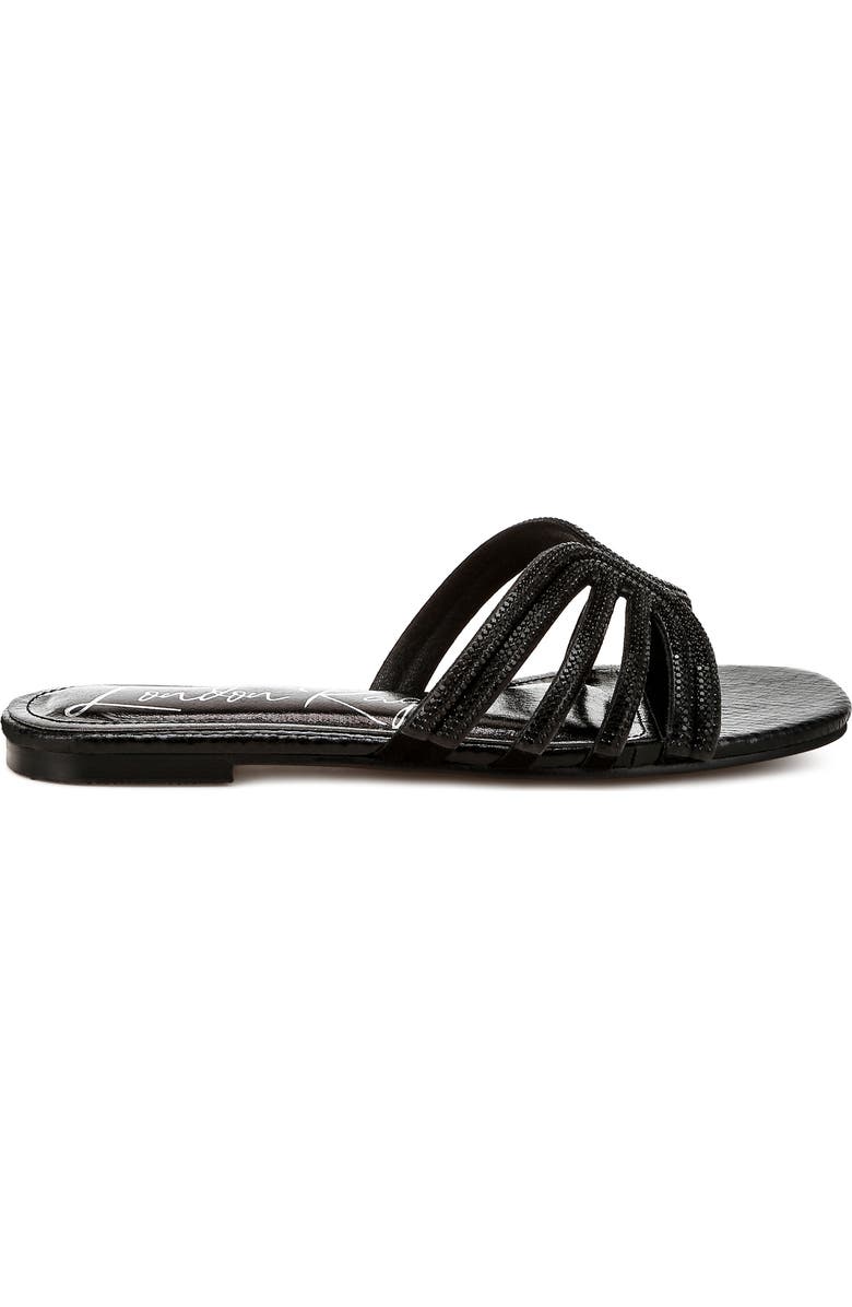 LONDON RAG Dindy Embellished Slide Sandal, Alternate, color, Black