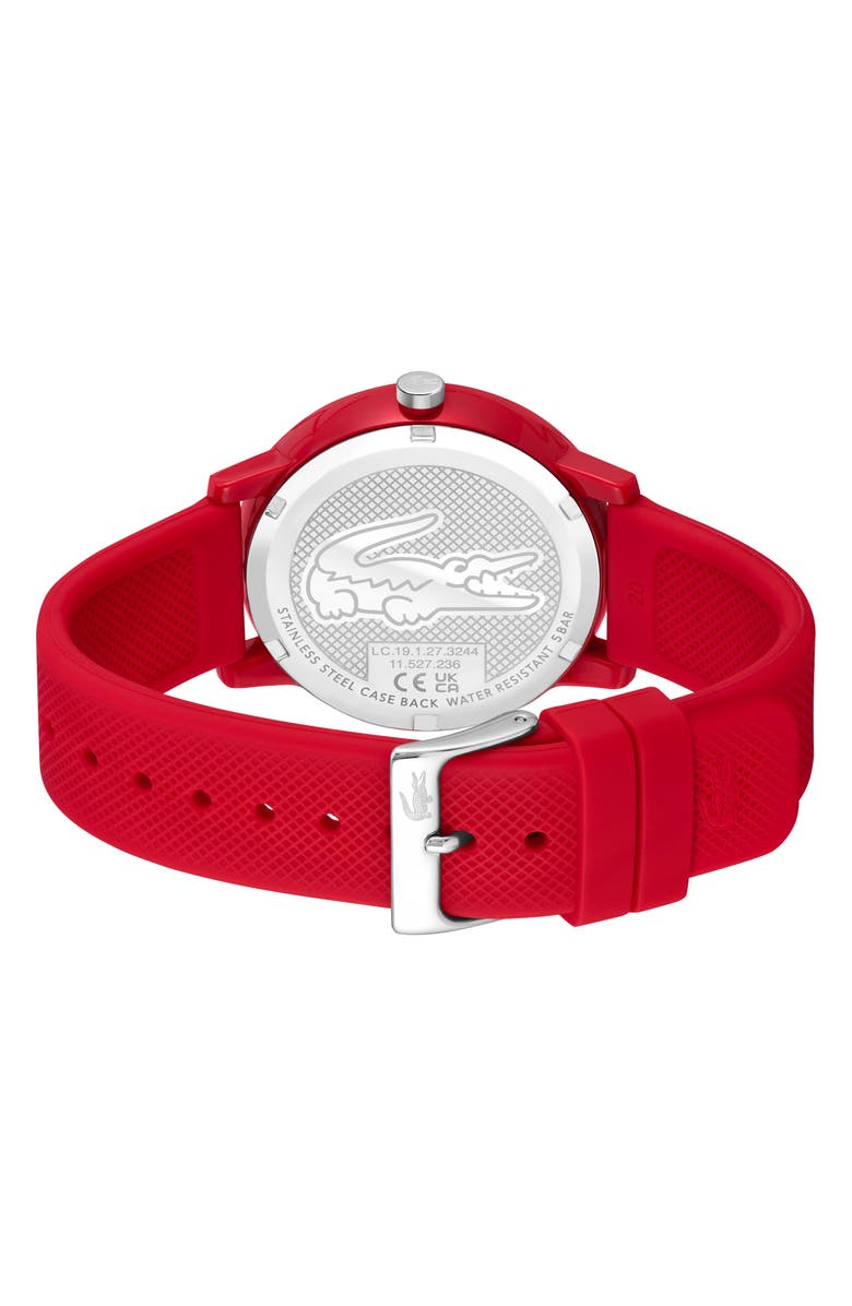 Lacoste 12.12 Silicone Strap Watch, 42mm, Alternate, color,