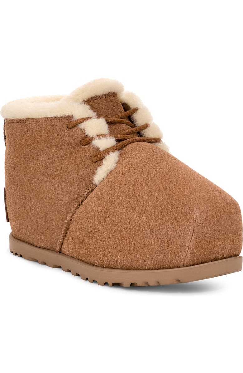 UGG<sup>®</sup> Pumped Faux Fur Trim Slipper Bootie, Main, color, Che