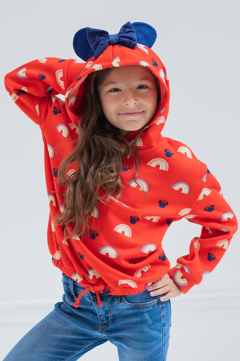 Minnie Mouse Fleece Hoodie and Leggings Set, Alternate, color, Minnie Red Grey Navy