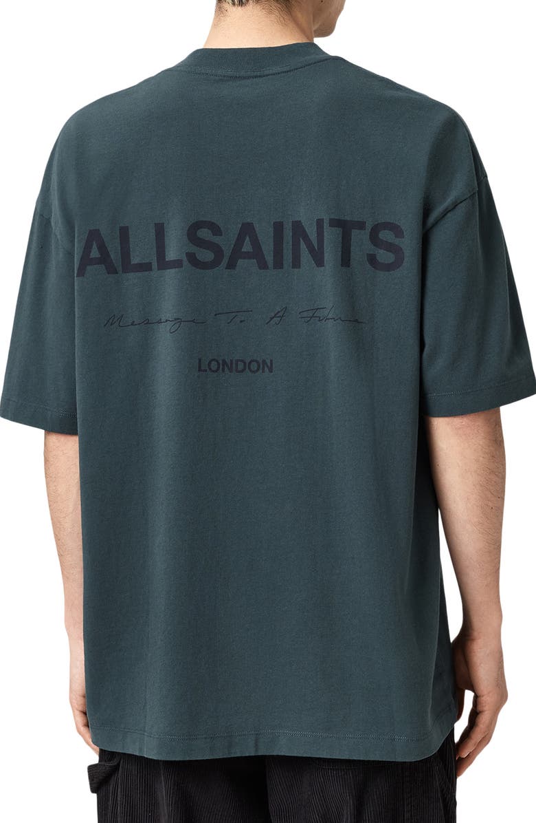 AllSaints Future Graphic T-Shirt, Alternate, color, Sunil Blue