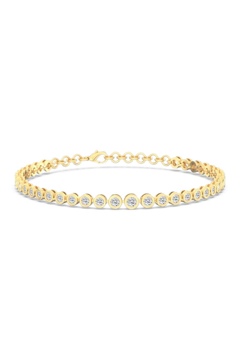 Graduated Bezel Bracelet Lab Diamond in 14K Gold, Main, color, Yellow Gold
