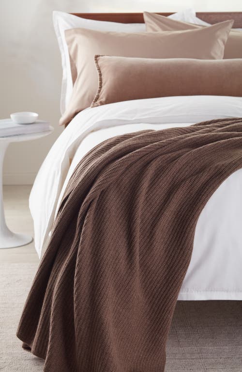 Nordstrom Rib Wool & Cashmere Throw Blanket In Brown