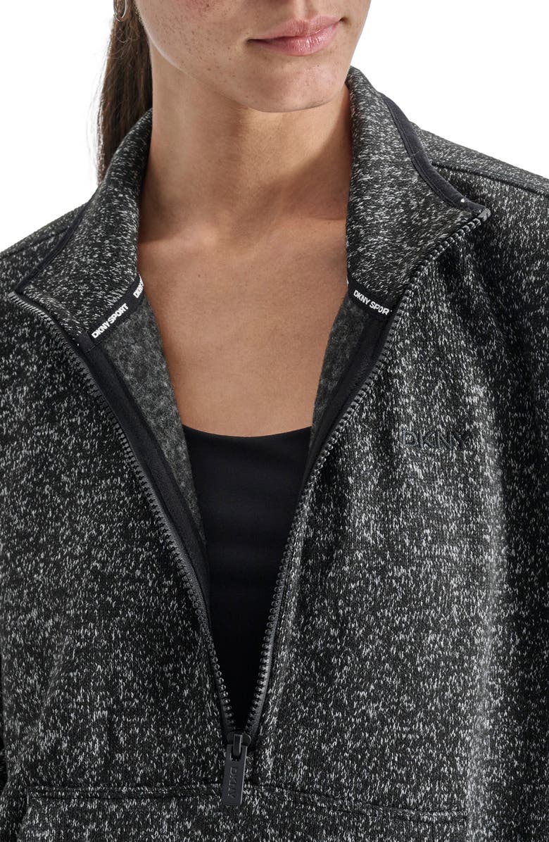 DKNY Half Zip Fleece Sweatshirt, Alternate, color,