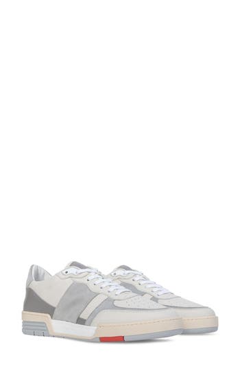 Collegium Pillar Destroyer Ii Off-white Panelled Leather Sneakers In Multi