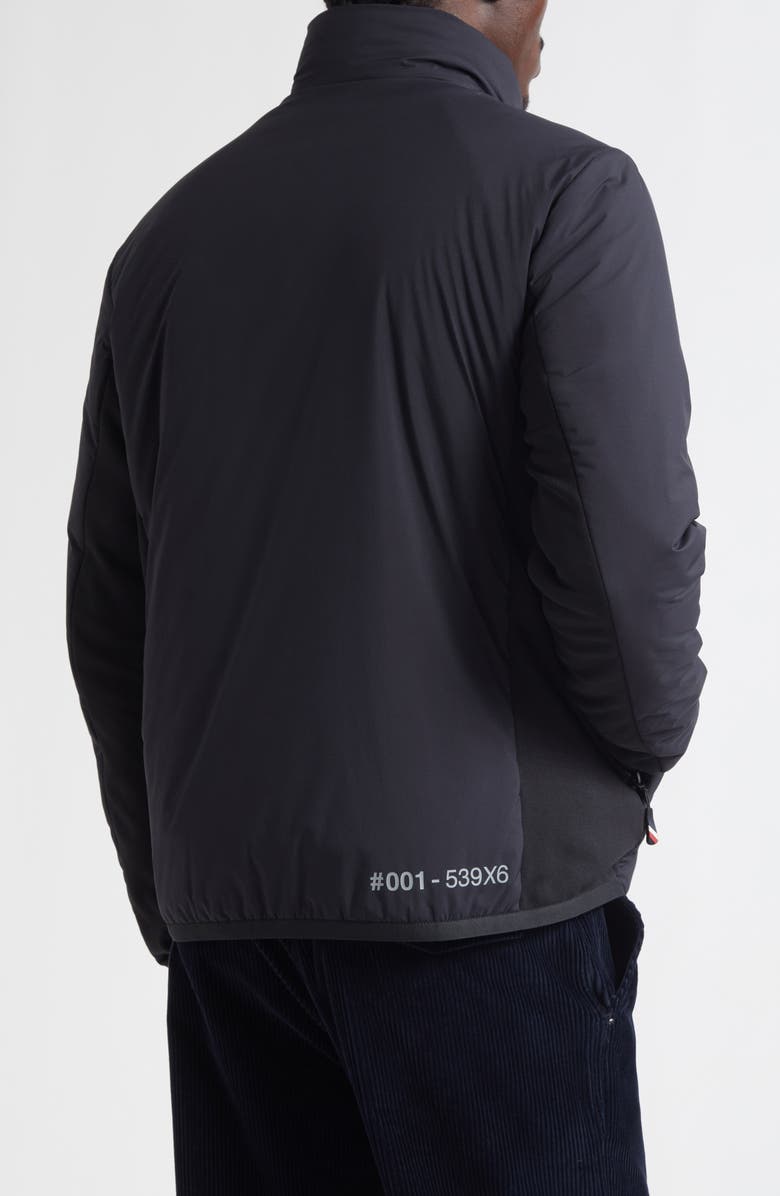 Moncler Araripe Mixed Media Down Jacket, Alternate, color, Black