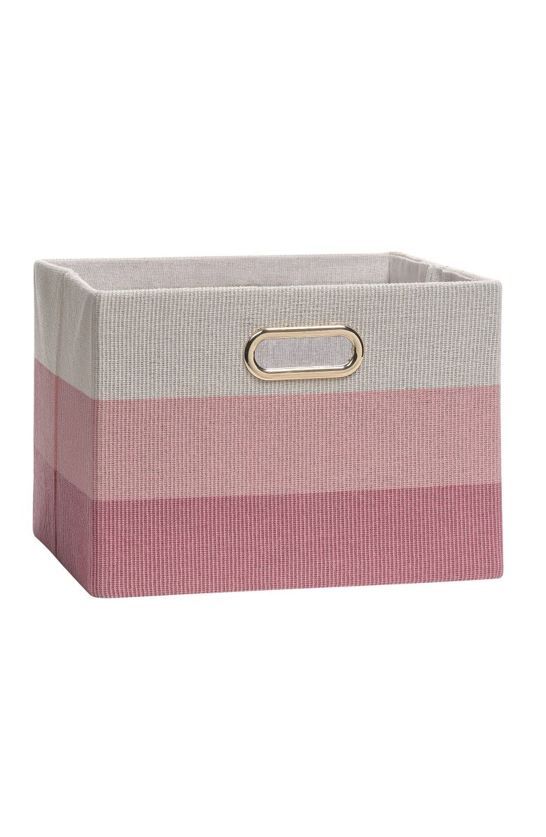 Lambs & Ivy Pink Ombre Foldable/Collapsible Storage Bin/Basket, Main, color, Pink