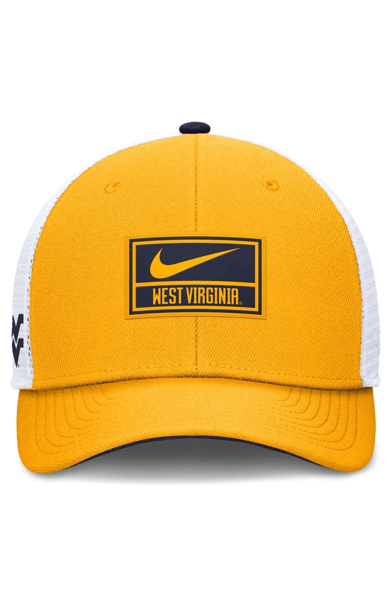 Nike Men's Nike  Gold West Virginia Mountaineers Stretch-Snap Adjustable Trucker Hat, Alternate, color, 