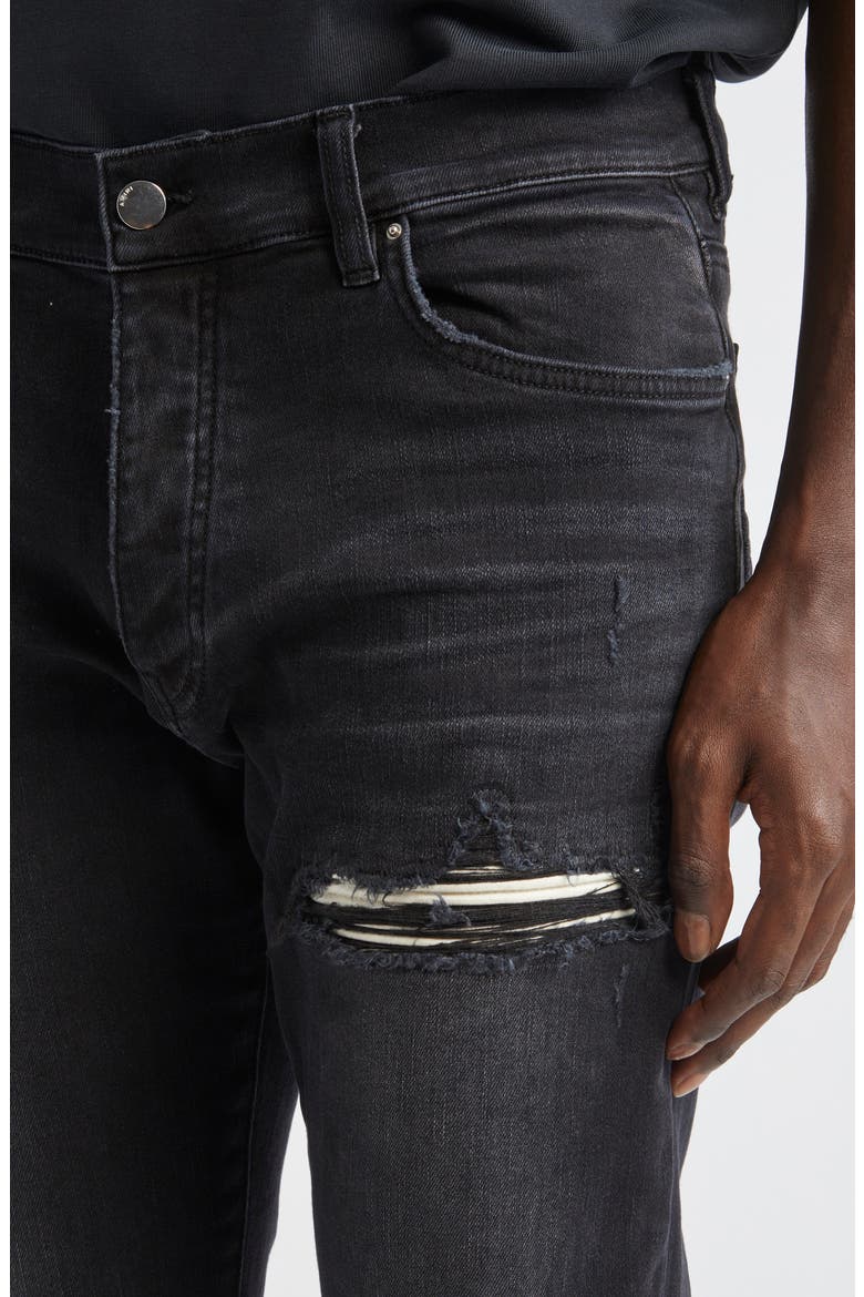 MX1 Ultrasuede Patched Skinny Jeans, Alternate, color, VINTAGE BLACK