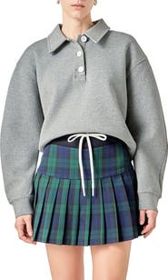 English Factory Scuba Knit Polo Sweatshirt
