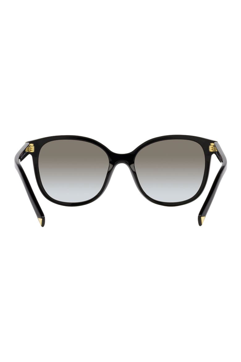 53mm Gradient Square Sunglasses, Alternate, color, BLACK