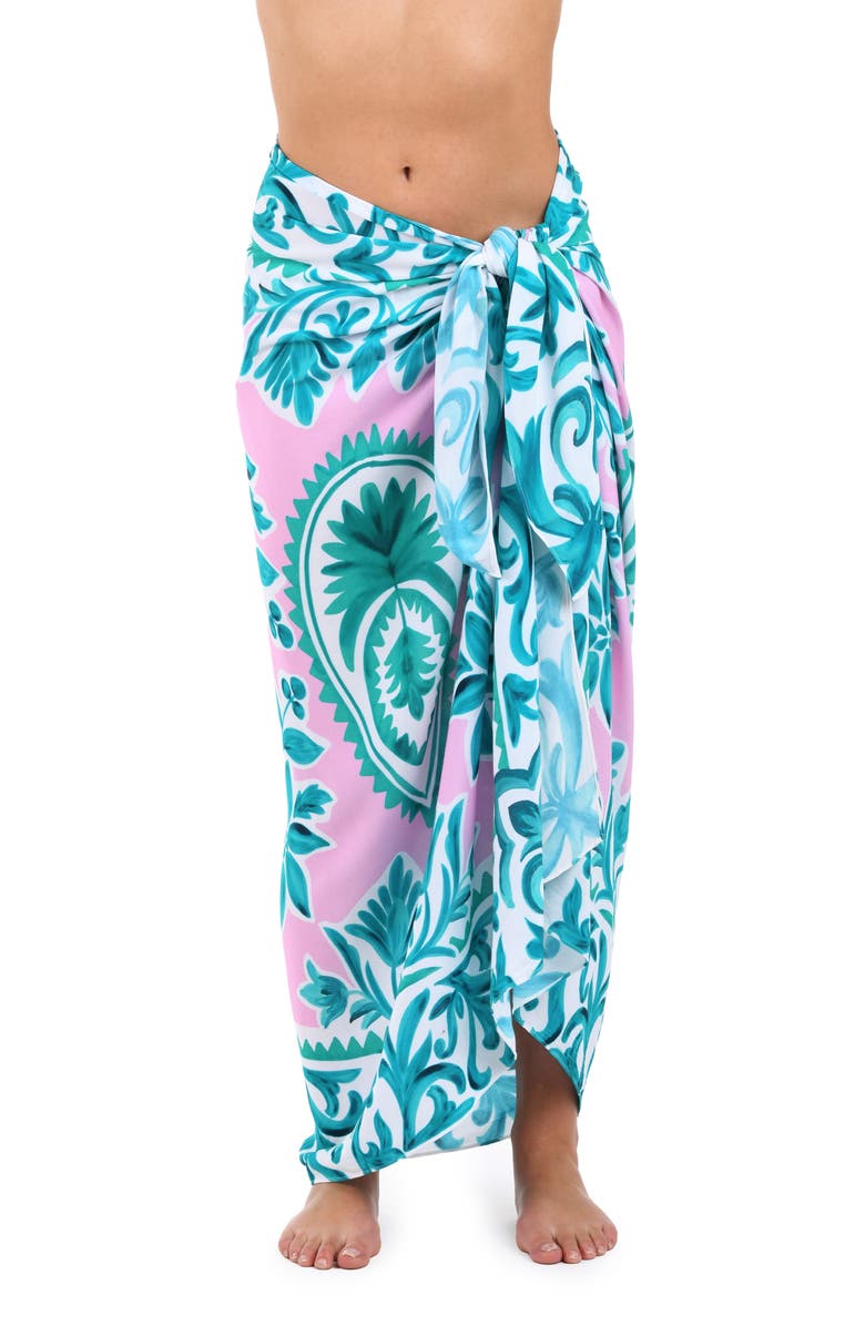 La Blanca Opulent Cover-Up Pareo, Main, color, 