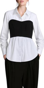 Kenneth Cole Bustier Poplin Shirt