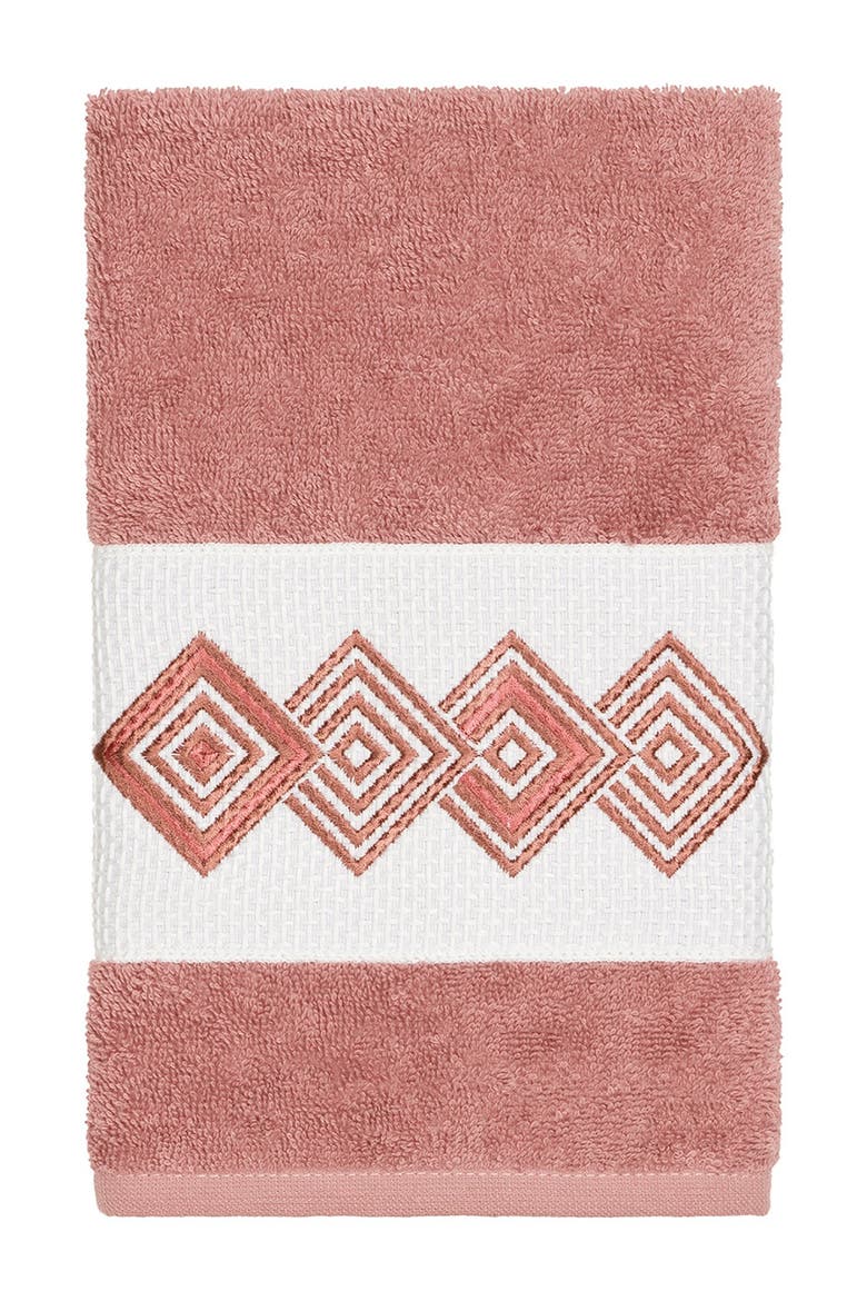 Noah Embellished Hand Towel - Tea Rose, Main, color, TEA ROSE