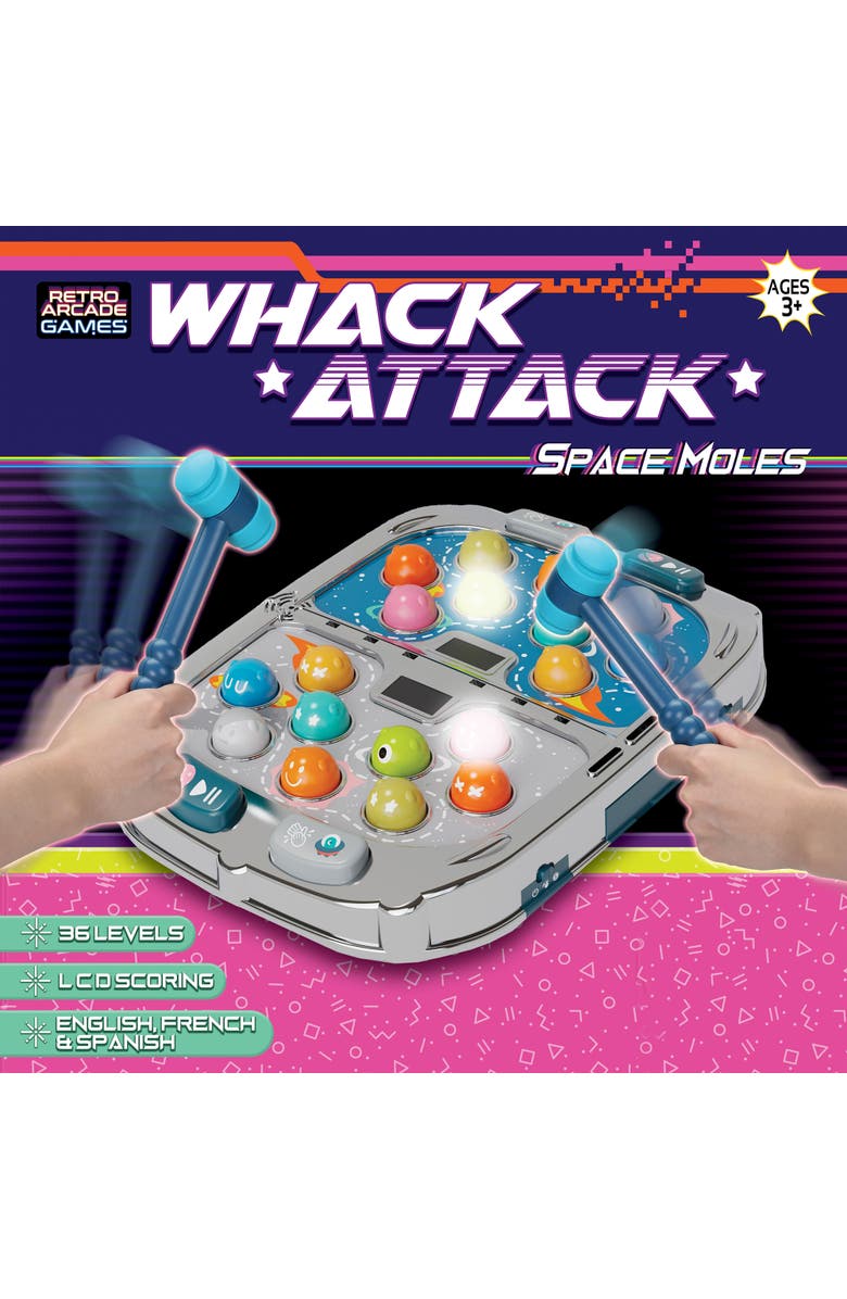 Thin Air Games Whack Attack Space Mole Lights/Sounds Tabletop Game, Alternate, color, 