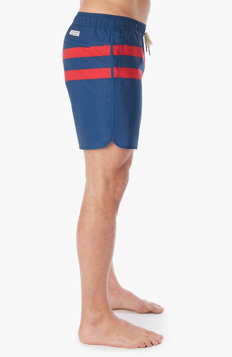 Fair Harbor Anchor Water Repellent Swim Trunks, Alternate, color, Red Stripe