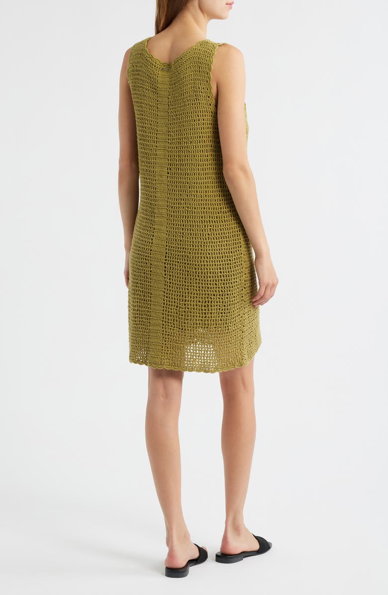 Cleobella Noelani Crochet Minidress, Alternate, color, Moss