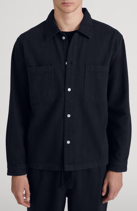 Textured Terry Double Pocket Overshirt