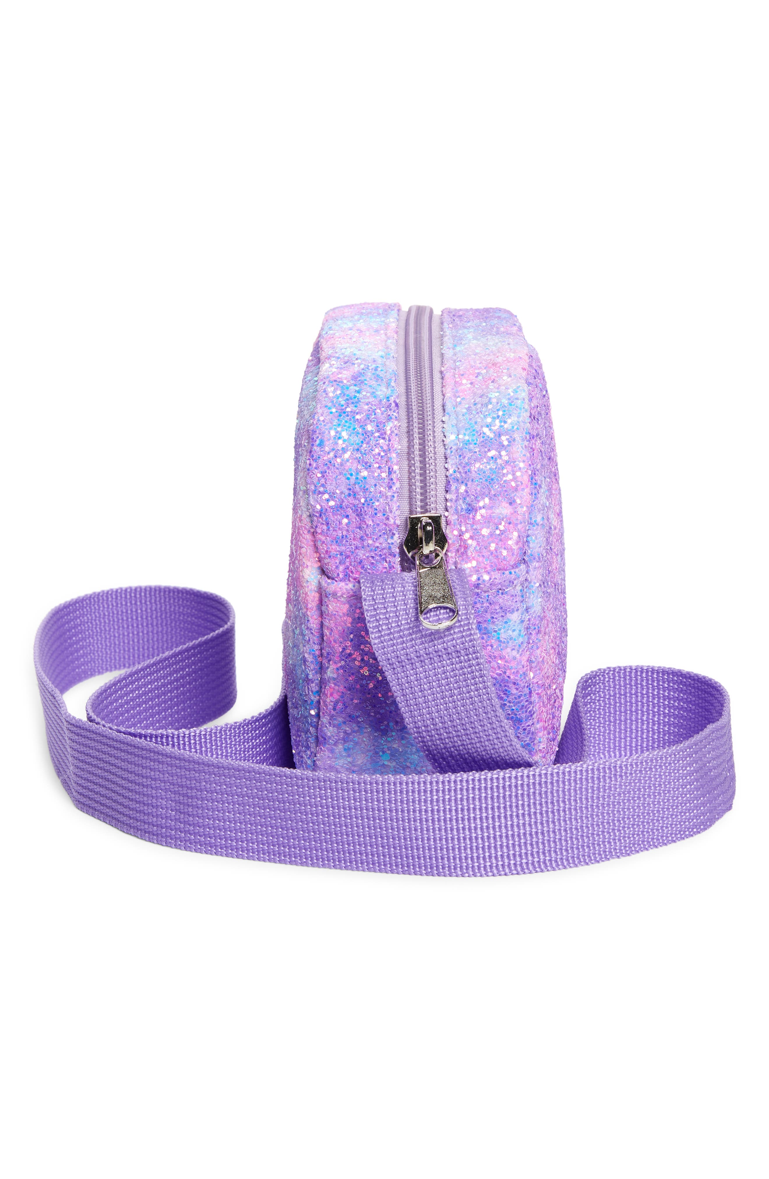 Capelli New York Kids' Glitter Crossbody Bag, Alternate, color, 
