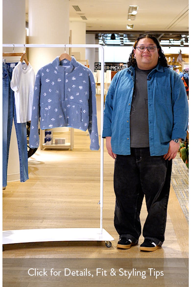 Ditsy Blue Elle Fleece Half Zip Pullover video