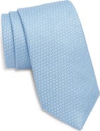 Canali Neat Silk & Linen Tie