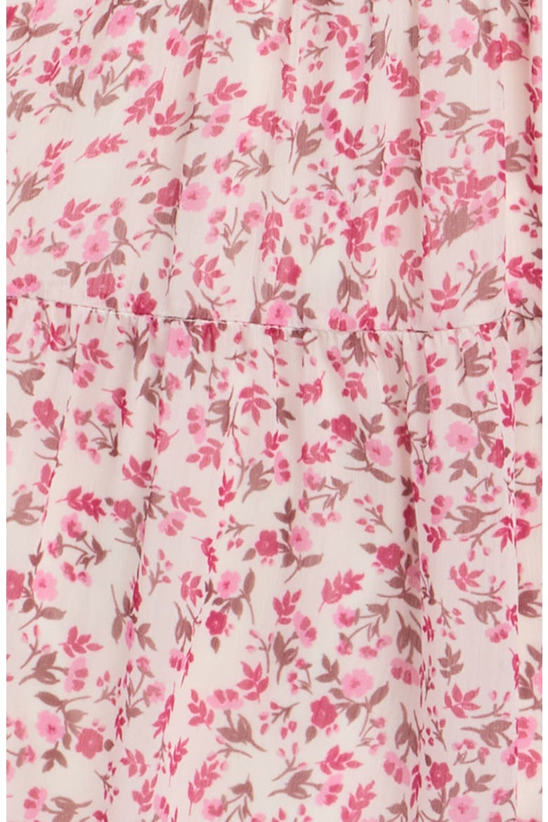 Kids' Floral Tiered Sundress, Alternate, color, IVORYPINK