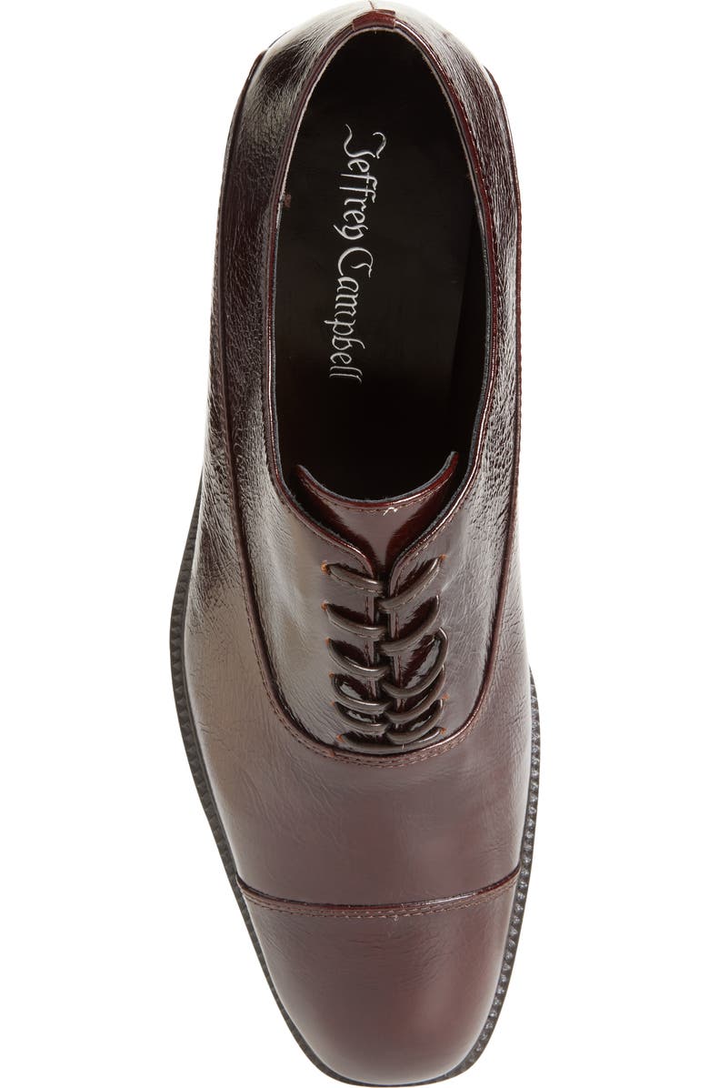 Jeffrey Campbell Thatch Cap Toe Oxford Pump, Alternate, color, Coffee Crinkle