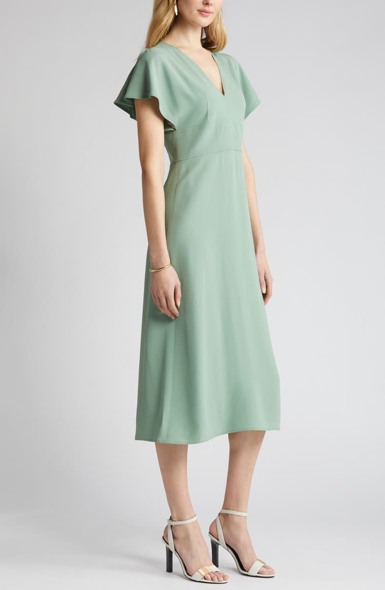 BOSS Dawinga Flutter Sleeve A-Line Dress, Alternate, color, 