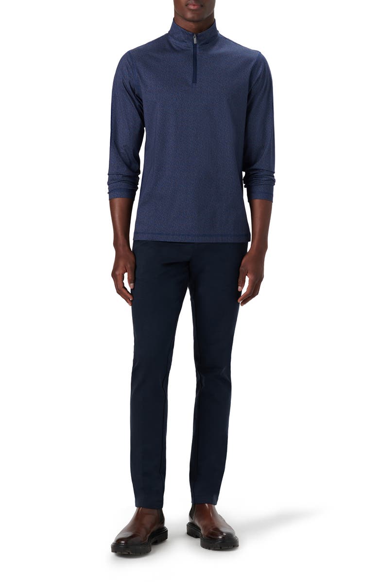Bugatchi OoohCotton<sup>®</sup> Quarter Zip Pullover, Alternate, color,