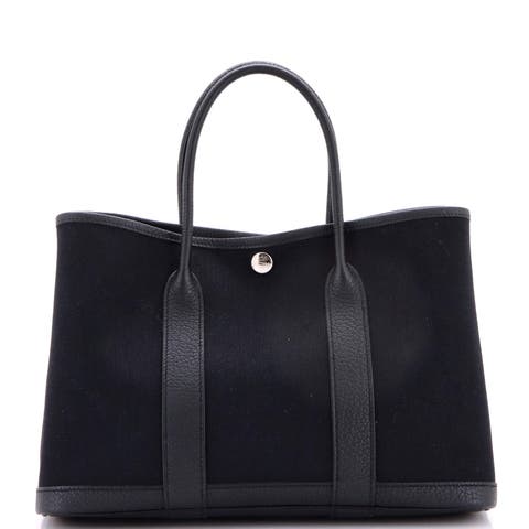 Garden Party Tote Toile and Leather 30