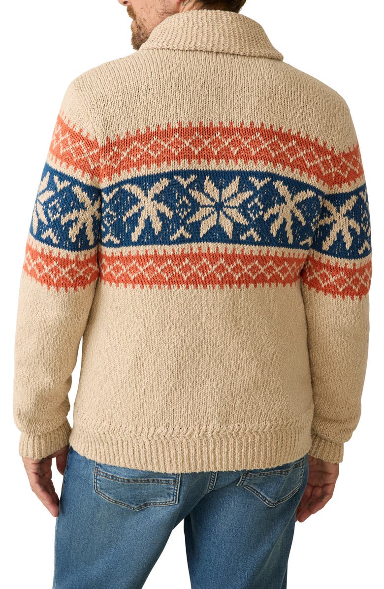 Faherty Surf to Snow Zip-Up Cardigan, Alternate, color, Pacific Wheat