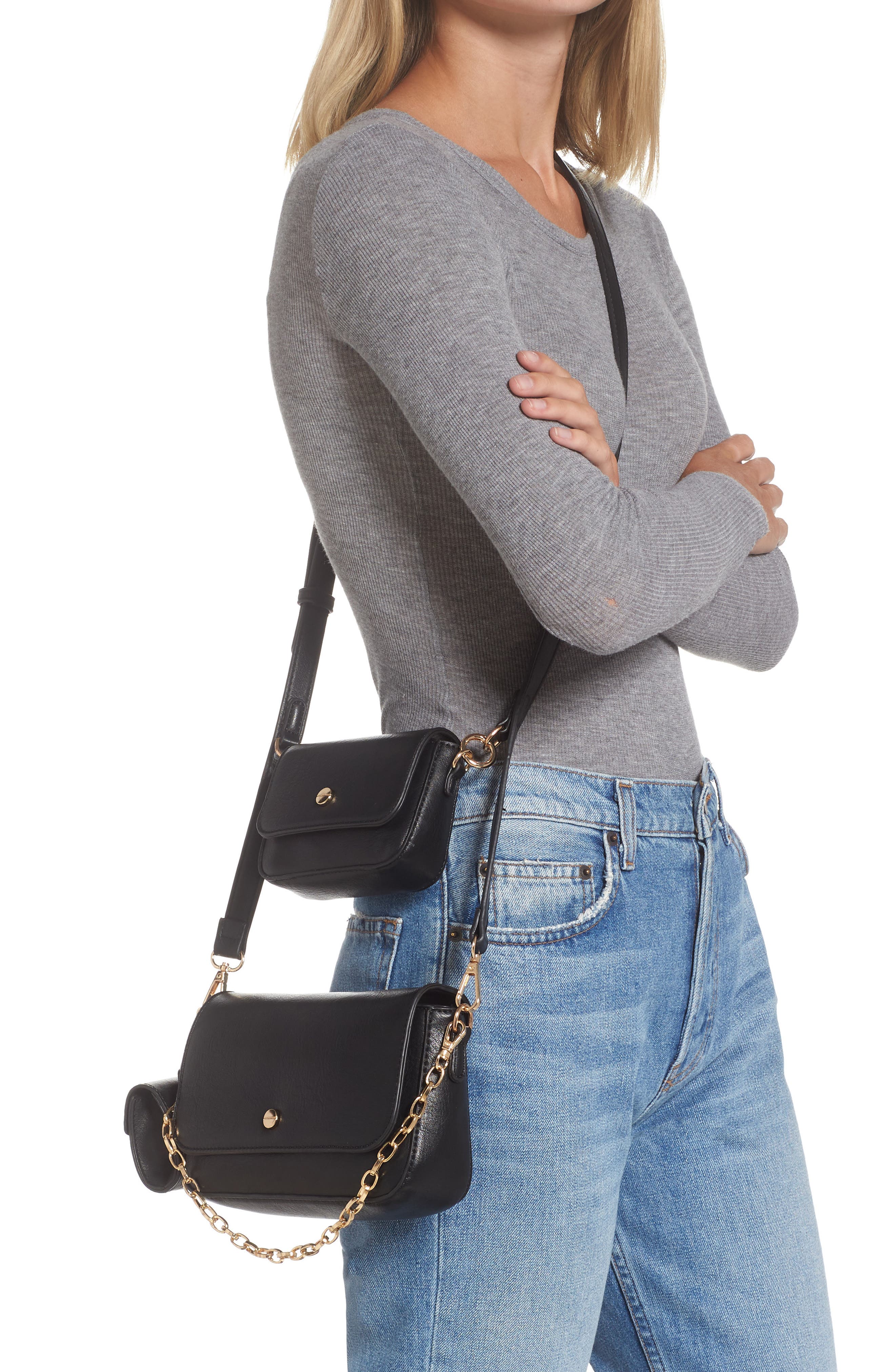 Mali + Lili Three-Piece Vegan Leather Convertible Crossbody Bag, Alternate, color, 