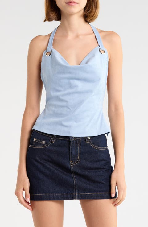 Yasenia Faux Suede Halter Top