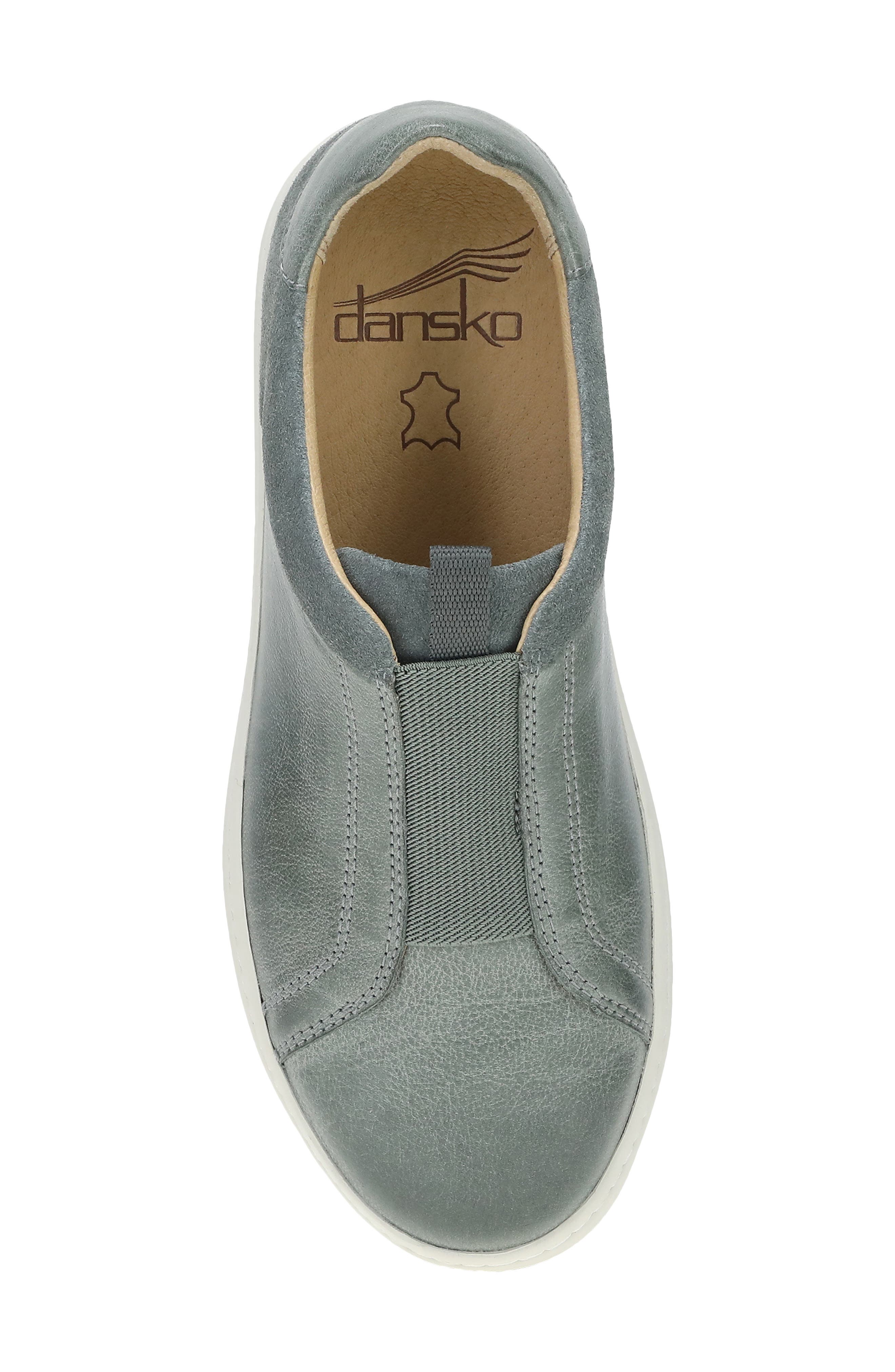 Dansko Jenn Slip-On Sneaker, Alternate, color, Denim Milled Burnished